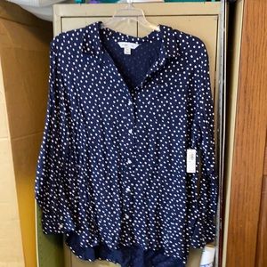 Ladies XXL button front blouse